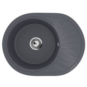 Мойка для кухни из искусственного мрамора Ulgran U-107м Антрацит Мойка для кухни из искусственного мрамора Ulgran U-107м Антрацит