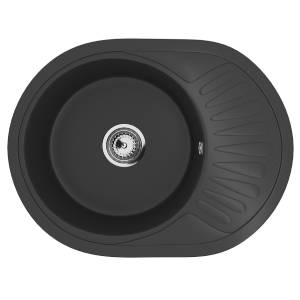 Мойка для кухни из искусственного мрамора Ulgran U-107м Ультра-чёрный Мойка для кухни из искусственного мрамора Ulgran U-107м Ультра-чёрный