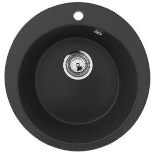 Мойка для кухни из искусственного мрамора Ulgran U-405 Ультра-чёрный Мойка для кухни из искусственного мрамора Ulgran U-405 Ультра-чёрный