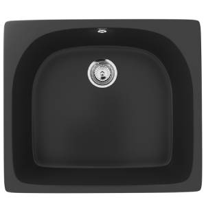 Мойка для кухни из искусственного мрамора Ulgran U-408 Ультра-чёрный Мойка для кухни из искусственного мрамора Ulgran U-408 Ультра-чёрный