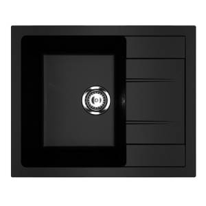 Мойка для кухни из искусственного мрамора Ulgran U-607 Ультра-чёрный Мойка для кухни из искусственного мрамора Ulgran U-607 Ультра-чёрный