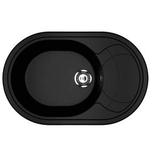 Мойка для кухни из искусственного мрамора Ulgran U-610 Ультра-чёрный Мойка для кухни из искусственного мрамора Ulgran U-610 Ультра-чёрный